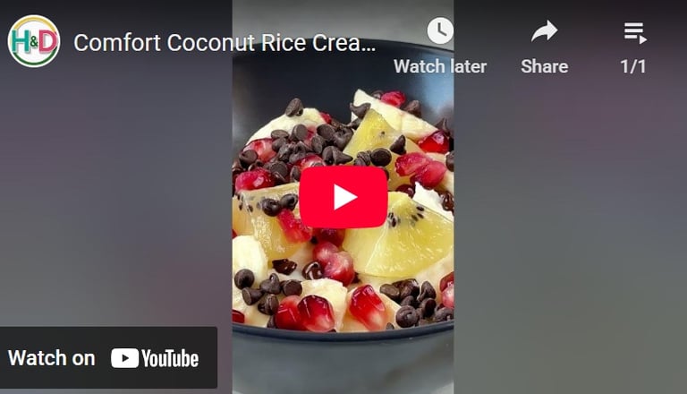 Crema di riso al cocco