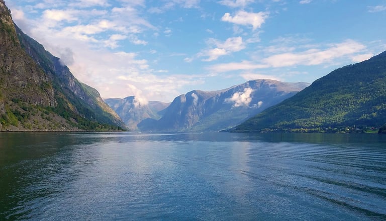 On the fjord to Gudvangen, Norway