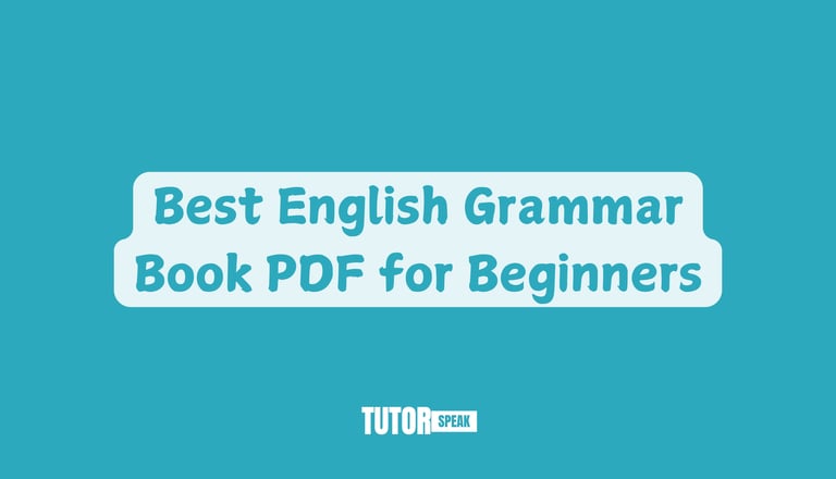 Best English Grammar Book PDF for Beginners