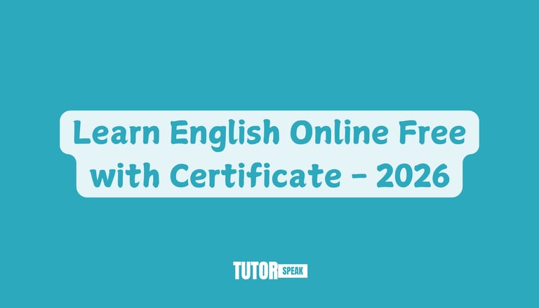Learn English Online Free with Certificate - 2026