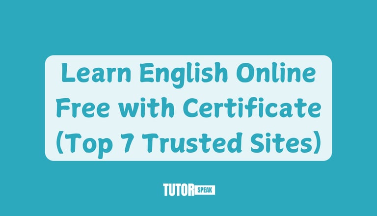 Learn English Online Free with Certificate