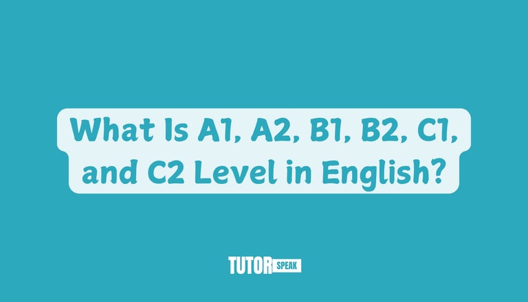 What Is A1, A2, B1, B2, C1, and C2 Level in English?