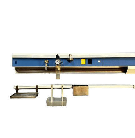 Modular hospital trunking with oxygen, vacuum, power, and mounted accessories.
