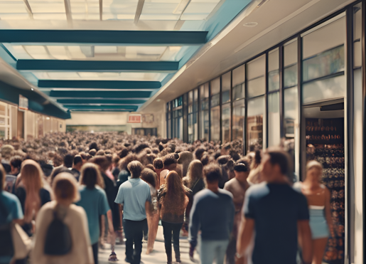 Crowds of people going to their favorite location because they now have the Boreas Iceman!