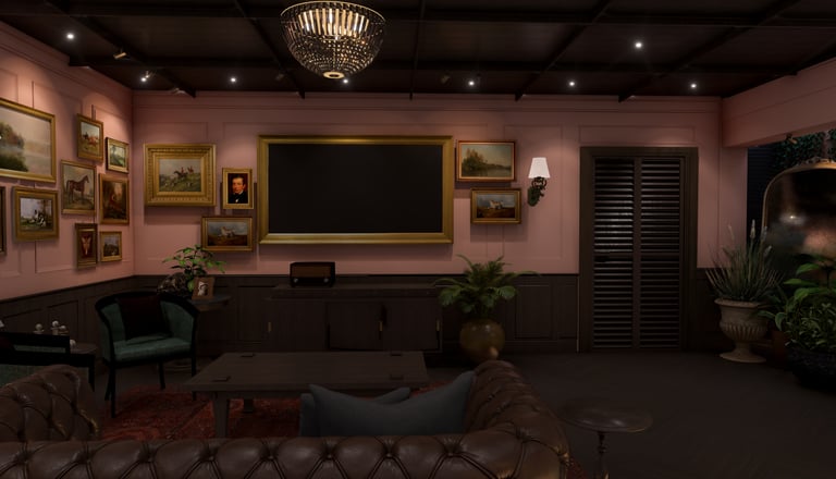 Bespoke villa living space Desert Leaf Al Barari