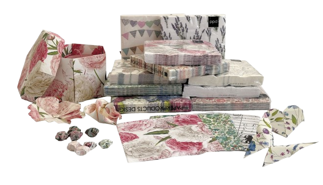 Tovaglioli di carta Tassotti con fantasie decorative