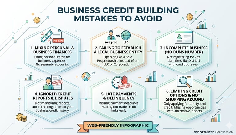business credit building mistakes