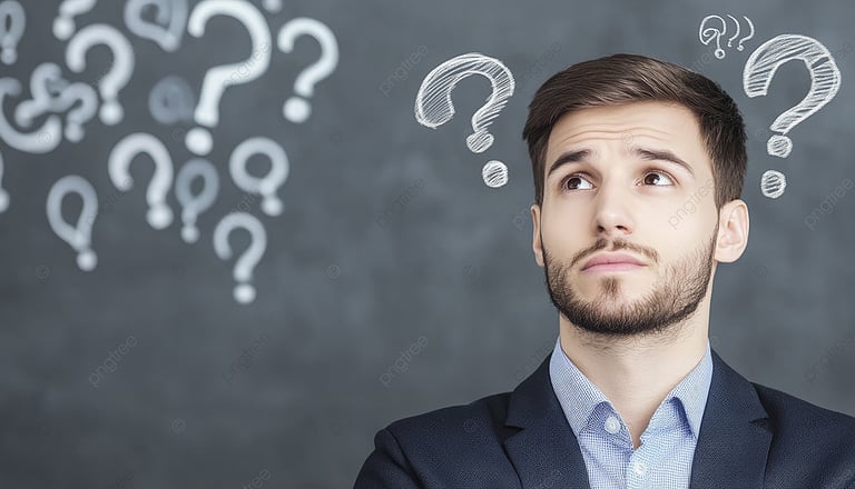 imagem de um rapaz pensando refletindo.