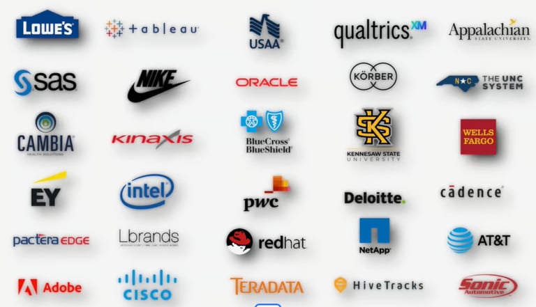 a bunch of logos on a white background