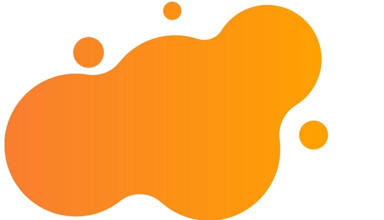 eine orangene Grafik, die aussieht, wie ein Farbklecks.