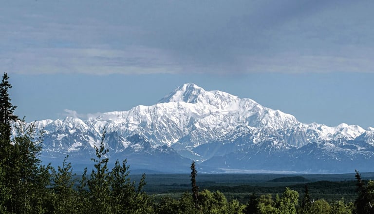 Anchorage, AK - Mt Denali has snow on the peaks all year long