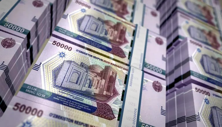 50.000 So'm Currency, Tashkent, Uzbekistan