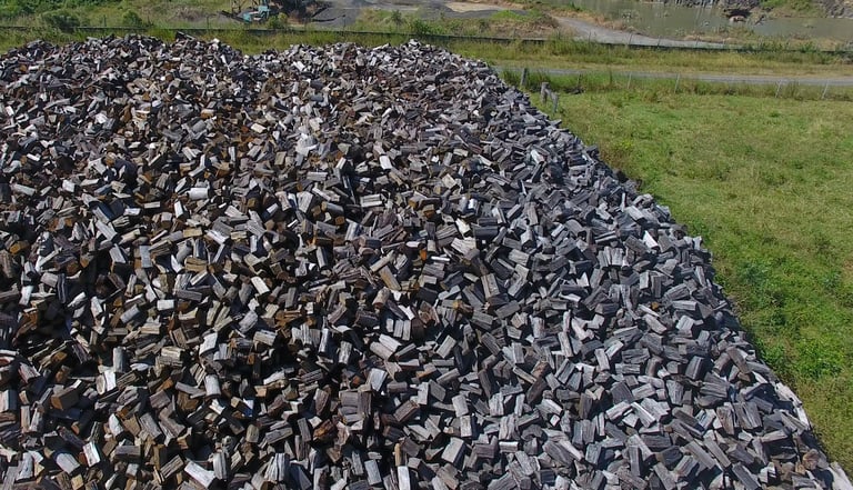 Pile of seasoned firewood