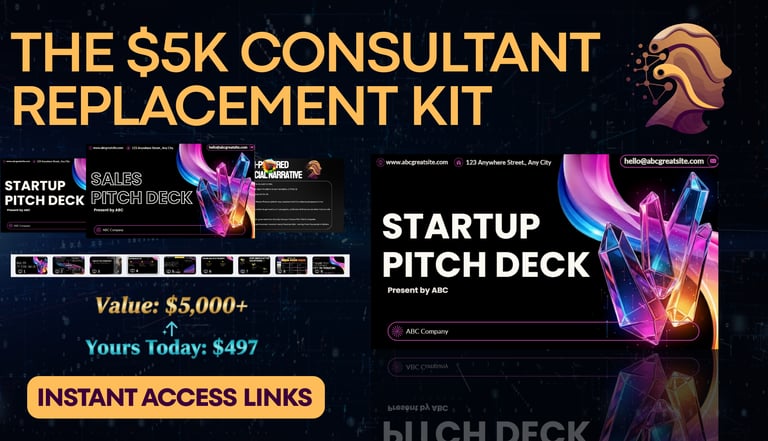Startup pitch deck kit preview for founders