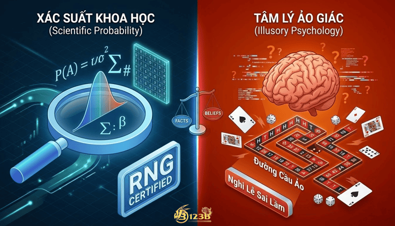 Sự đối đầu giữa bản chất ngẫu nhiên khoa học và niềm tin sai lầm của con người về quy luật.