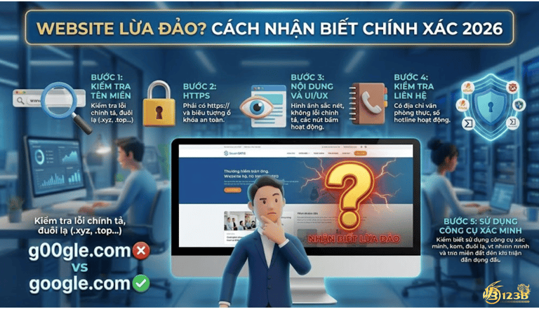 WEBSITE LỪA ĐẢO? CÁCH NHẬN BIẾT CHÍNH XÁC 2026