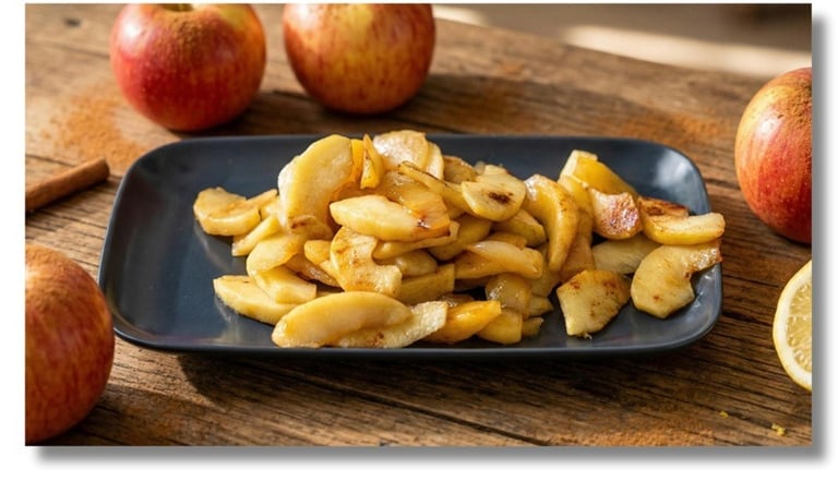 Caramelized apples at home without sugar recipe