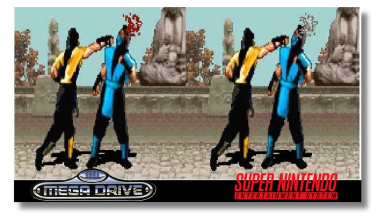 Comparação do Mortal Kombat para Mega Drive e Super Nintendo