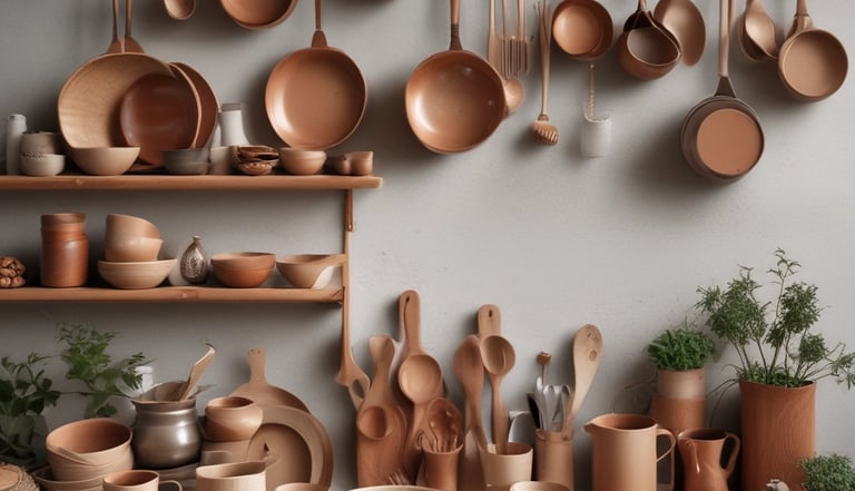 A collection of eco-friendly personal hygiene items is arranged on a soft, white fabric. Included are a wooden brush with natural bristles, a loofah, and other bamboo or wooden accessories, suggesting a focus on sustainability. The scene is softly lit, and a burlap bag is subtly visible in the blurred background.
