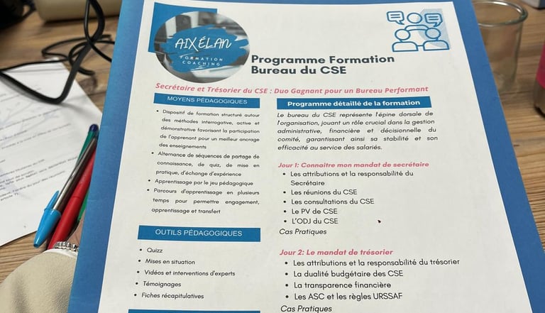 Secrétaire et Trésorier du CSE