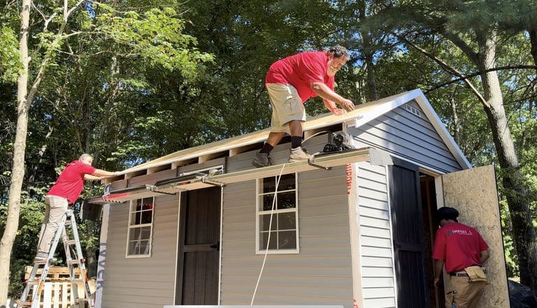 Custom shed installed in rockland ma by imperial custom sheds
