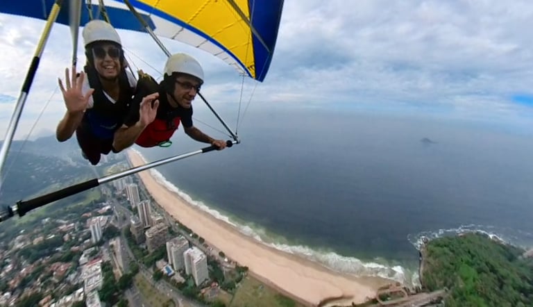 Aproveitando o voo. Muito seguro e tranquilo