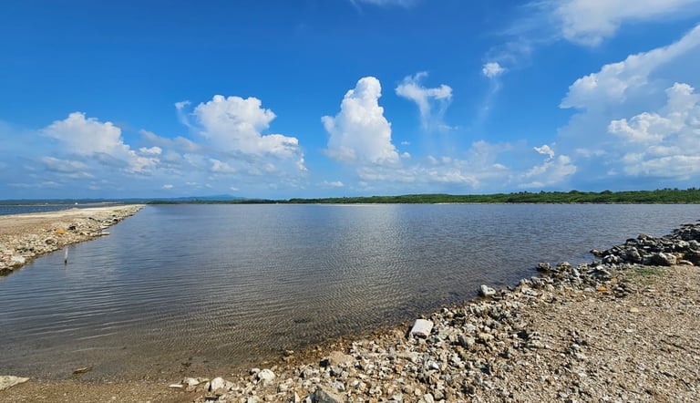 paisaje de aguas cristalinas