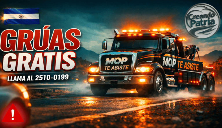 Bukele lanza grúas GRATUITAS para Semana Santa: llama al 2510-0199 y el Estado llega en 20 minutos