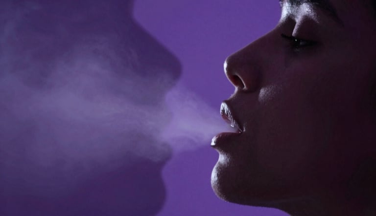 Type the words: Breathe in Montserrat 16 medium in white color 