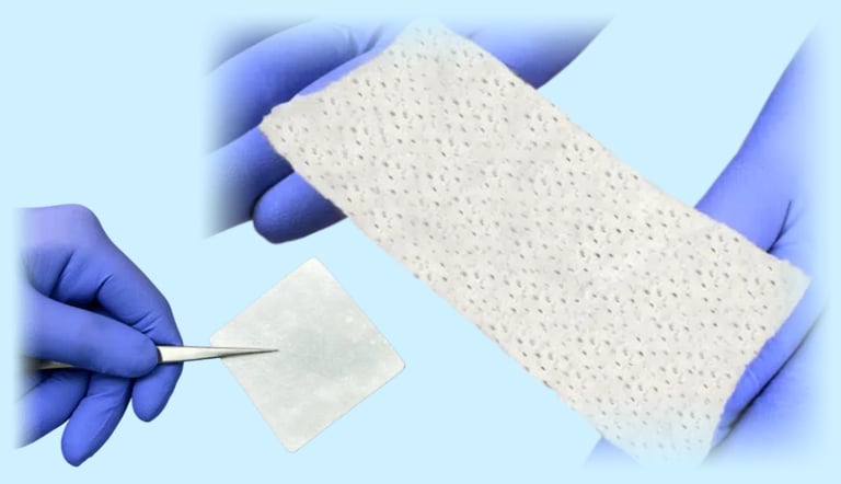 cellular and acellular chronic wound bandages