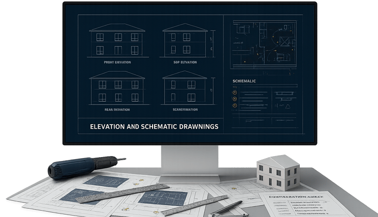 Project integration drawings showing window and door coordination, Auckland construction documents
