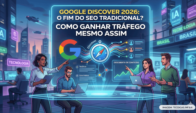 Google Discover 2026: O Fim do SEO Tradicional? Como Ganhar Tráfego Mesmo Assim