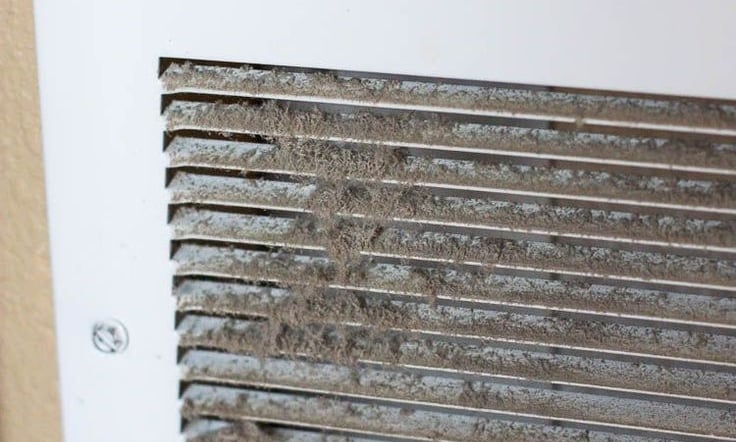 a vent venter in a wall mounted in a wall