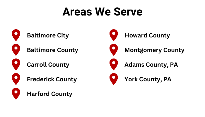 Areas Served by Mason Dixon Services HVAC and Electrical