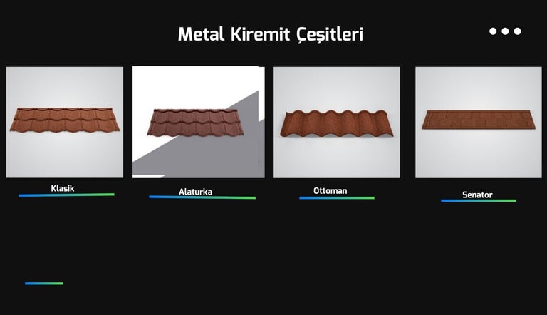 Metal Kiremit Çeşitleri