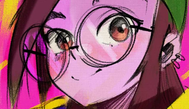 Sketch da Killjoy feito no Krita
