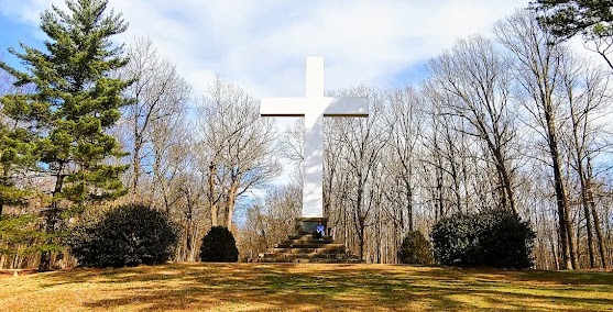 Sewanee - The Cross is a memorial to war time veterans that stands 60 feet tall