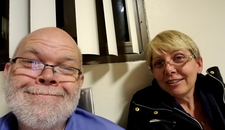 Lady and The Pirate waiting to become grandparents