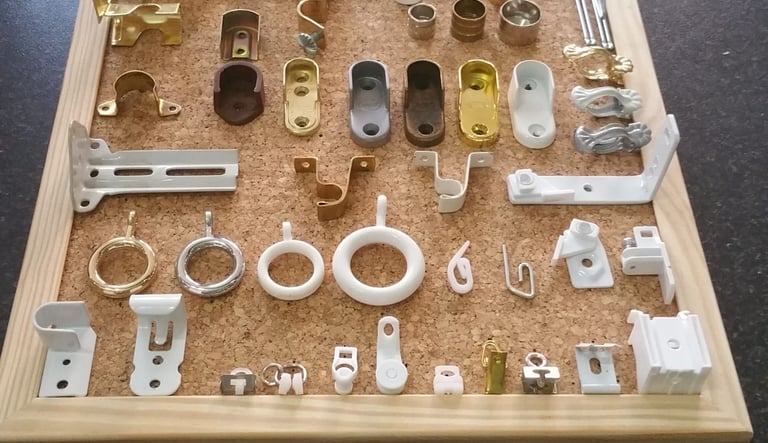 accesorios de cortina, anillas de barra, anillas de cortina, soportes de armario