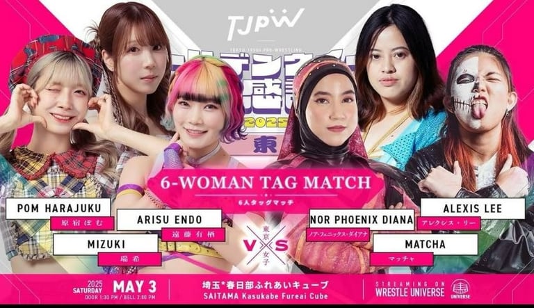 match graphic Team TJPW vs Team SEA