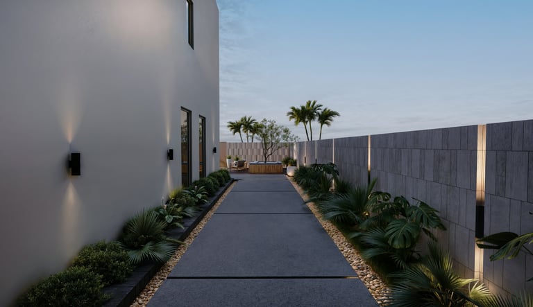 Bespoke outdoor garden layout Yas Island