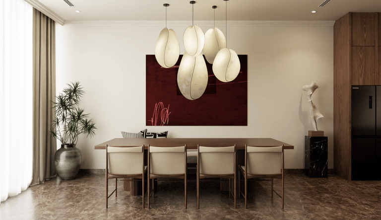 High-end penthouse dining space Dubai Marina designed by Moori Interiors