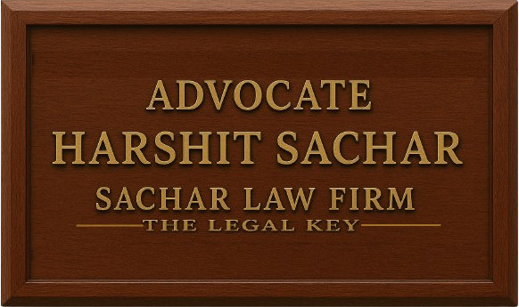 Name Plate advocate Harshit Sachar - Sachar Law Firm