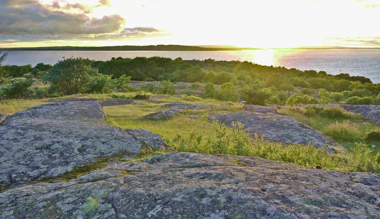Hanö Wanderung Sonnenuntergang