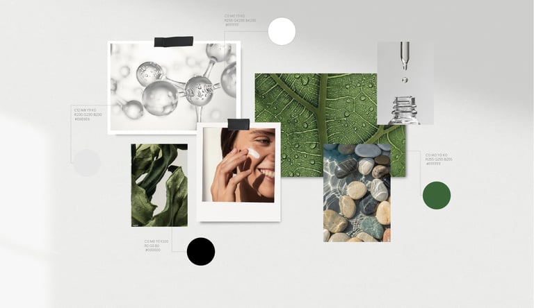 Biovija kosmetikos prekės ženklo vizualinio identiteto pavyzdys