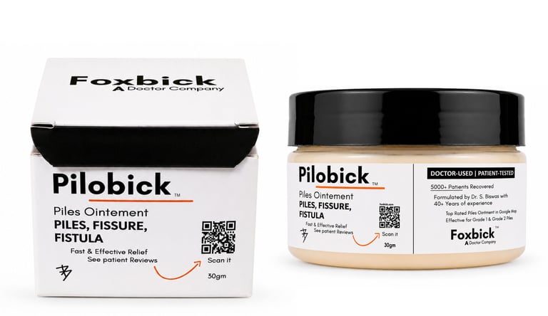 Pilobick Ayurvedic piles ointment for piles, fissure and fistula by Foxbick