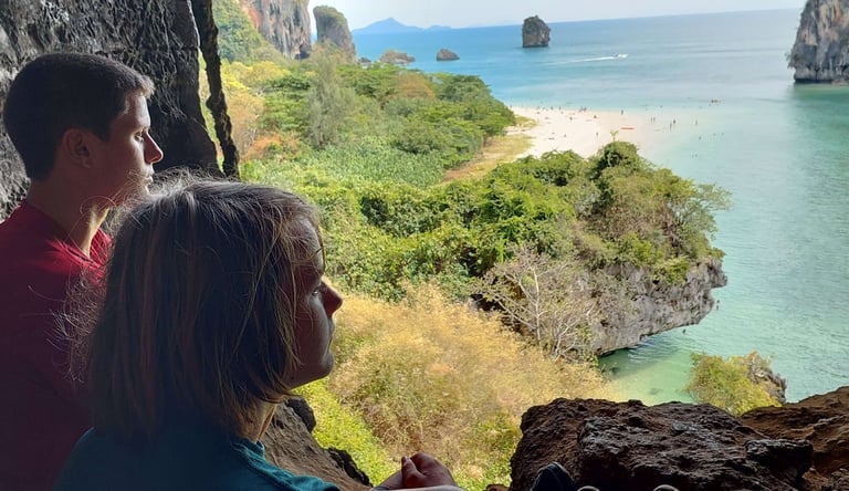 thailand krabi railay climbing bat cave view