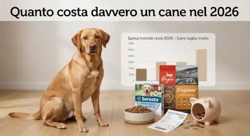 a dog sitting on a wooden floor next to a bowl of food