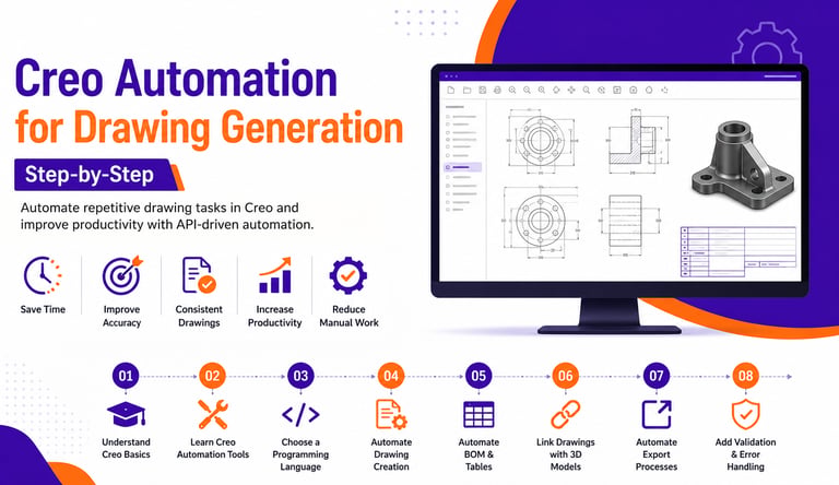 Creo automation drawing generation overview