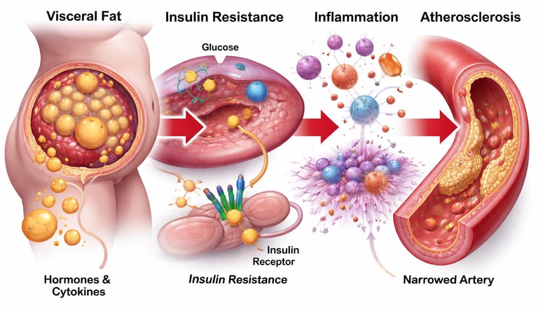 “The Cardiometabolic Cascade: From Visceral Fat to Atherosclerosis”